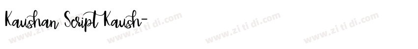 Kaushan Script Kaush字体转换
